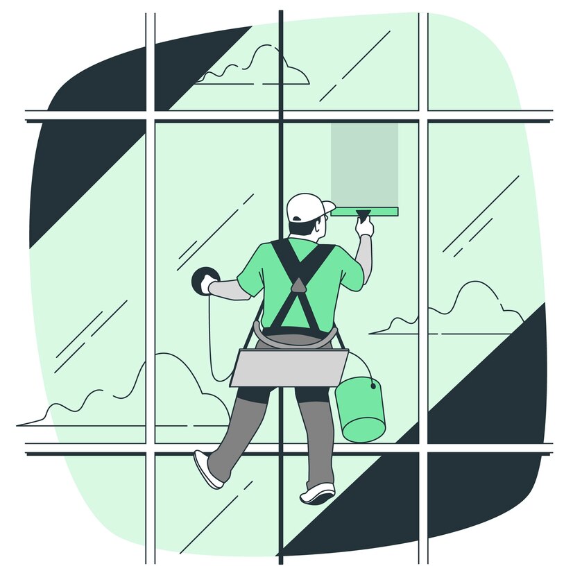 نظافت ساختمان بلند